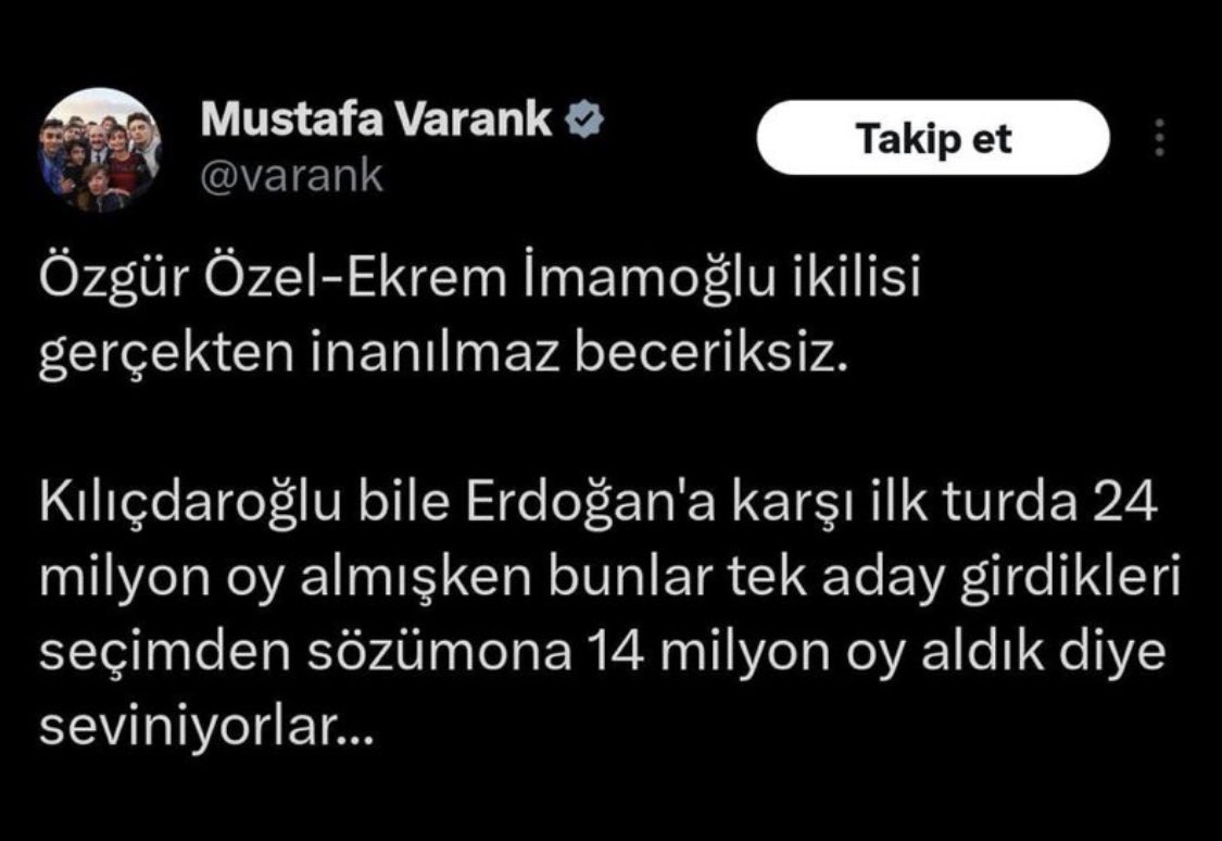 Bu şahıs bu memlekette Bakanlık yaptı. <a href="/Akparti/">AK Parti</a> nin yeni Jeliboncusu sen mi olacan <a href="/varank/">Mustafa Varank</a> . Bu arada sen bu Getir kuryeliğini neyin karşılığında yapmıştın. Şimdi aklıma geldi 🤔 <a href="/herkesicinCHP/">CHP 🇹🇷</a> <a href="/ekrem_imamoglu/">Ekrem İmamoğlu</a>