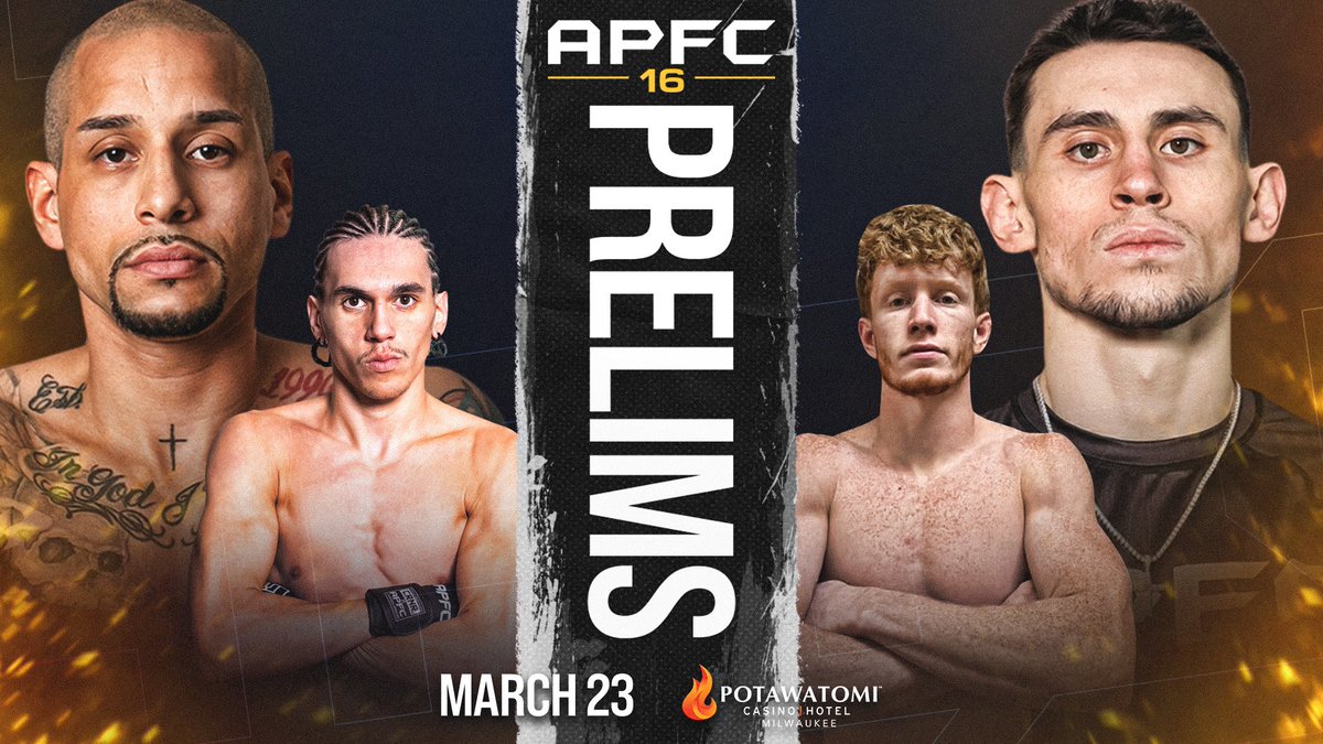 Our Prelim card is live now on YouTube #APFC16

youtube.com/live/ZSv0i8TcL…