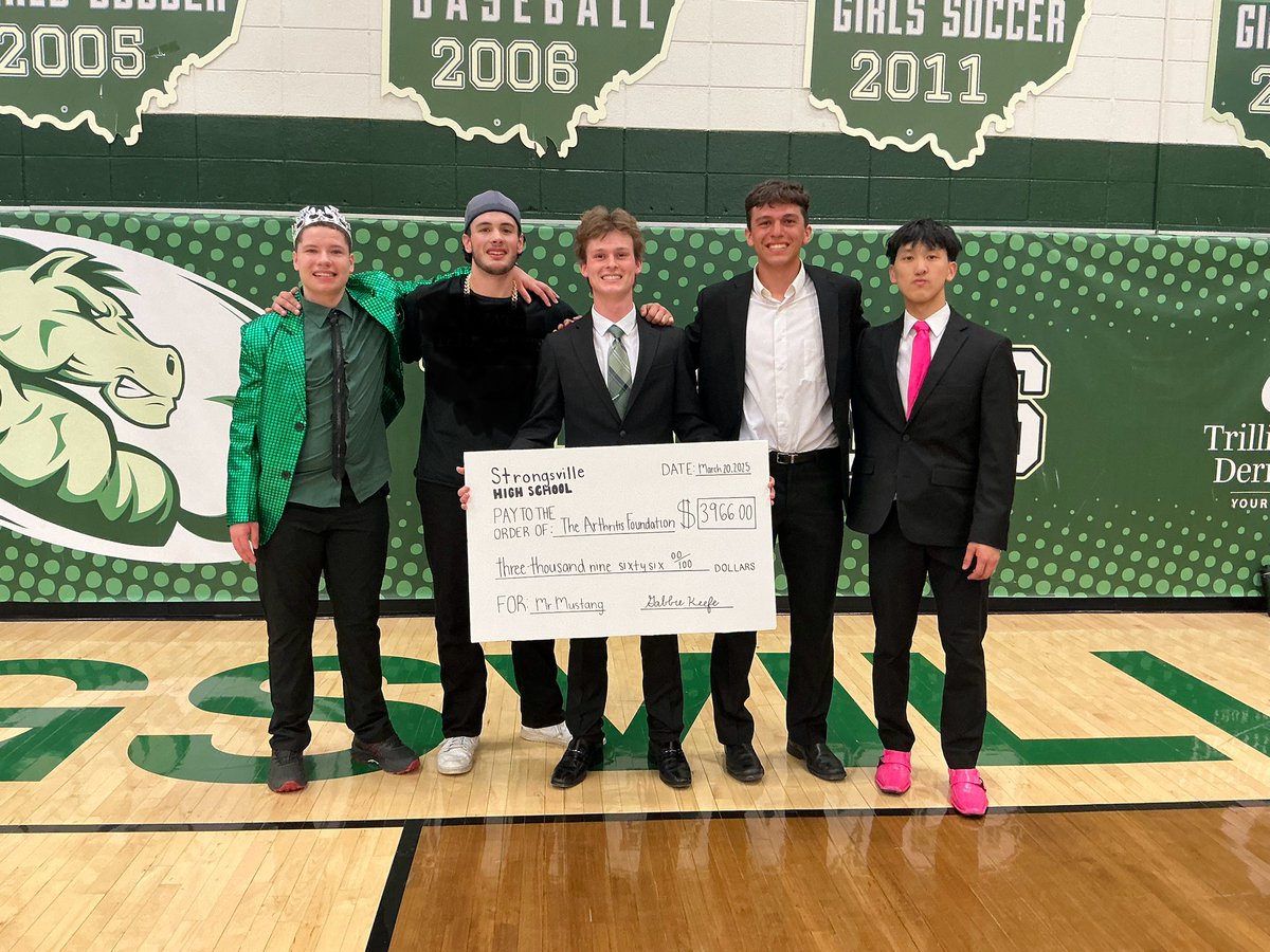 Strongsville High (@hs_strongsville) on Twitter photo Congratulations to Daniel Lucas for winning Mr. Mustang. Daniel donated almost $4,000 to the arthritis foundation for winning. All of the participants did a great job including Daniel Lucas, Christian Zaripheh, Gavin Barylski, Matt Wilkison, and Nate Gradisher. #ModelMustang Congratulations to Daniel Lucas for winning Mr. Mustang. Daniel donated almost $4,000 to the arthritis foundation for winning. All of the participants did a great job including Daniel Lucas, Christian Zaripheh, Gavin Barylski, Matt Wilkison, and Nate Gradisher. #ModelMustang