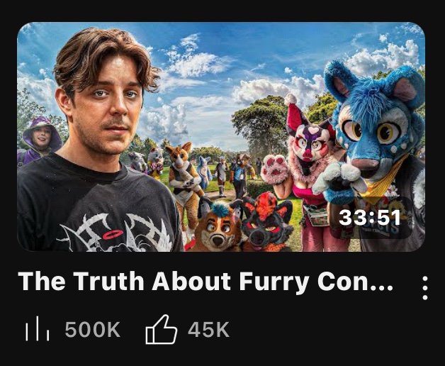 ethannestor's tweet image. thank you guys for half a million on the furry vid 🥰🥰