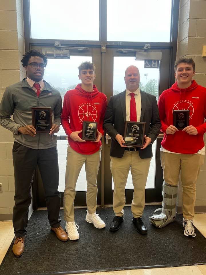 Well represented at the Northern KY Boys Coaches Association Banquet. A couple of Division 2 All Conference selects, a Mr Hustle, and Division 2 Coach of the Year. Very proud of these guys!!