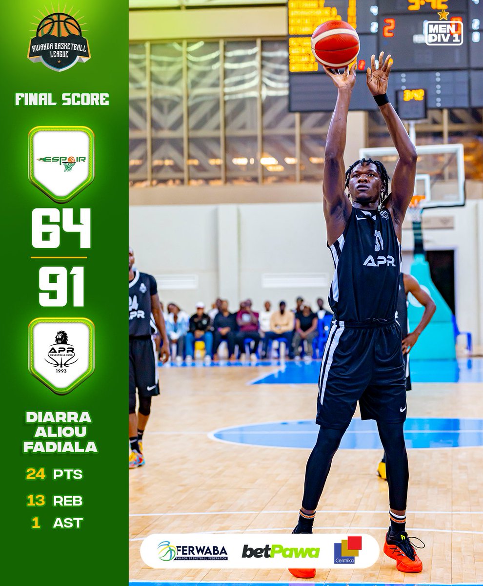 ferwabaRW's tweet photo. 🏀 @APRBBC_Official stays unbeaten! 

#RBL25 https://t.co/epKVzGSYGZ