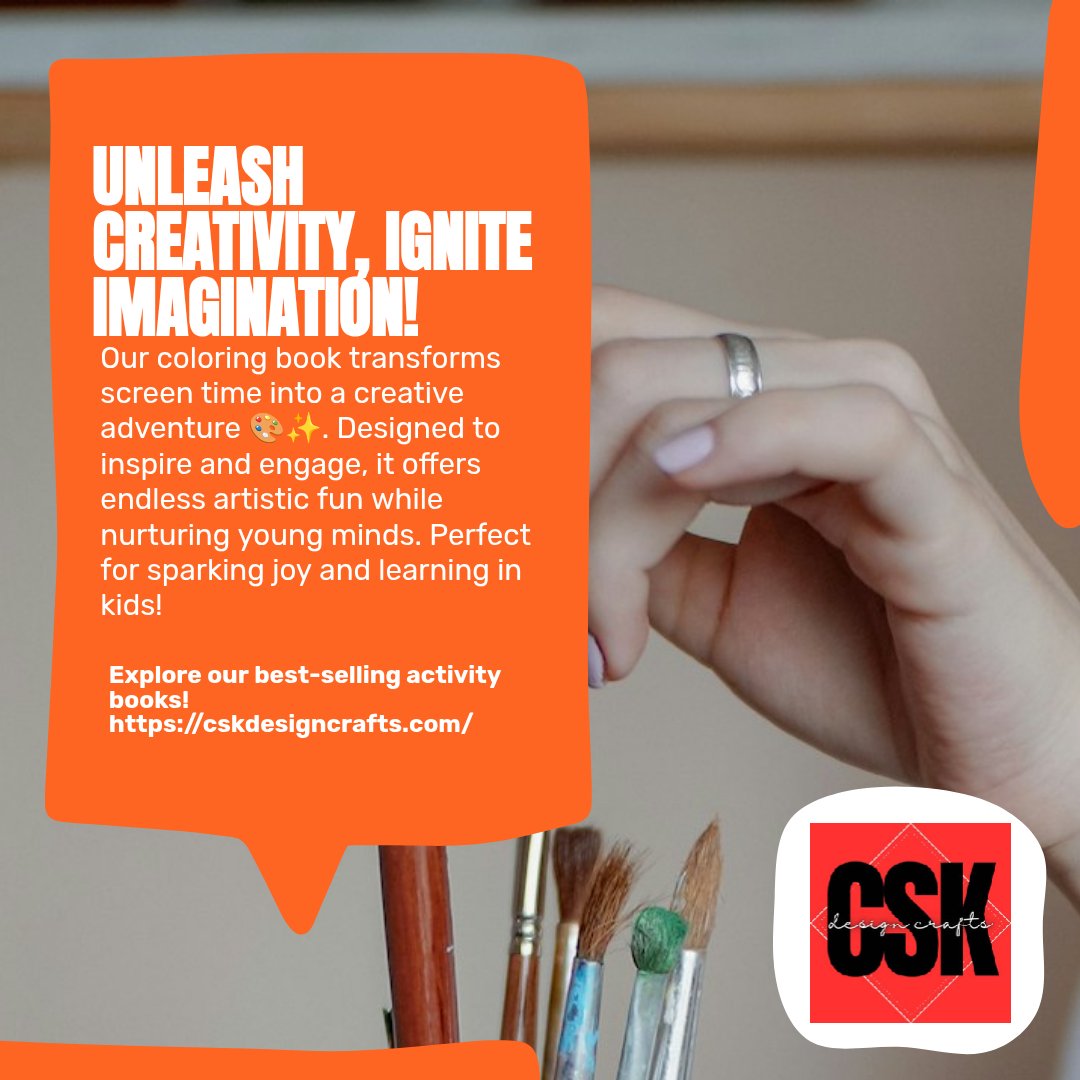 CSKDesignCrafts's tweet image. Don’t worry if you can&apos;t find screen-free fun for kids. It happens to all of us.  

But here is how I overcame it 👇

- Our coloring book sparks creativity!

- Order now: cskdesigncrafts.com

#ScreenFreeFun #KidsActivities #CreativityForKids #ColoringBook #ParentingTips