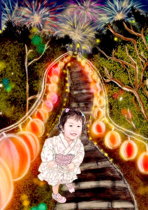 おはようございます背景描きました風景画をあまり描かないので似顔絵と合わないですね練習が必要です#デジタルイラスト#イラスト練習 