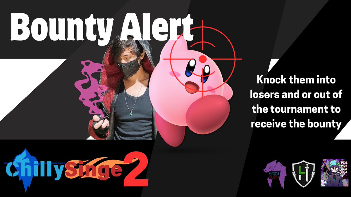 FrostBurn Smash (@frostburntos) on Twitter photo As a special returning welcome to our previous winner, we are putting a $20 bounty on <a href="/Peacockkae/">🦚Peacock(づ^ᗜ^)づAyy🎱</a> ! Anyone that takes a set off this pink menace at ChillySinge #2 will receive half of the bounty. Happy Hunting :) As a special returning welcome to our previous winner, we are putting a $20 bounty on <a href="/Peacockkae/">🦚Peacock(づ^ᗜ^)づAyy🎱</a> ! Anyone that takes a set off this pink menace at ChillySinge #2 will receive half of the bounty. Happy Hunting :)