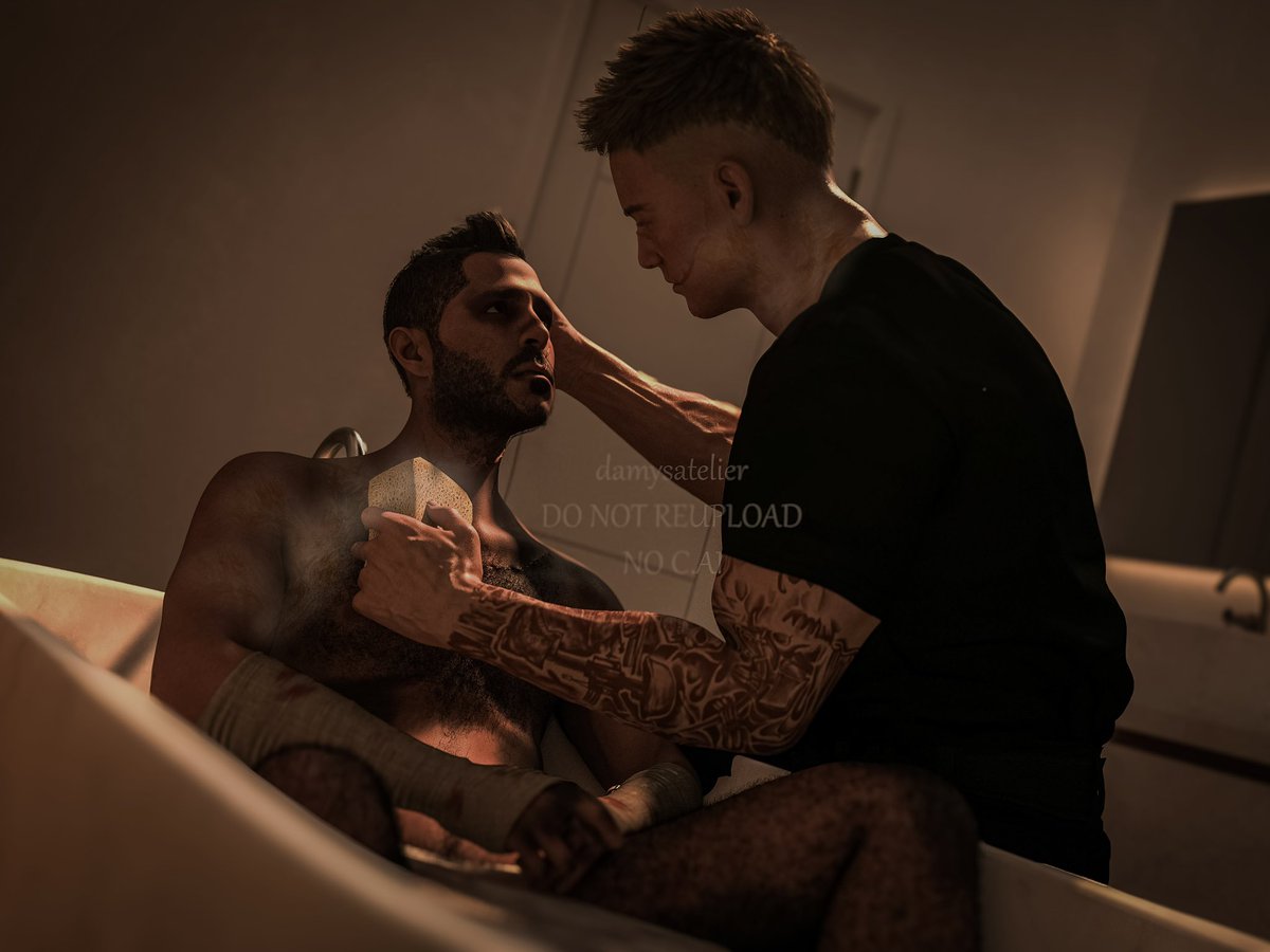 A lovely c0mm done for my friend Spade depicting a part of their fanfiction.

Simon taking care of Johnny after he’d been tortured. 

#Cod #CallOfDuty #SimonGhostRiley #JohnSoapMacTavish #GhostSoap #Ghoap #SoapGhost