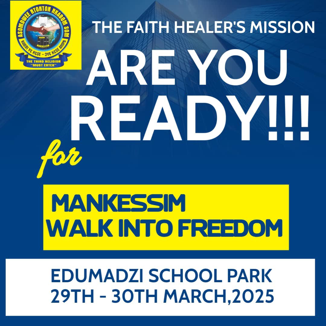 AfedziAgne93199's tweet photo. Are you ready ? ❤️
Join Nyame Somafo Yawoh on 
29th-30th March @
Mankesim Edumazi School park 

#Mankesim 
#NyameSomafoYawoh🙏
#FaithHealersMission
#OutOfBondageWalk✅ https://t.co/J3e6QrkerL