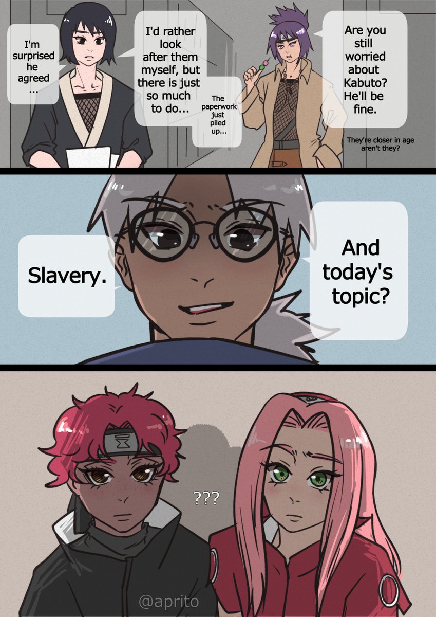 _aprito's tweet photo. the kids will put their differences aside to commit premeditated murder 
#basedsameageau #narutofanart #naruto https://t.co/I6KDDvUmeS