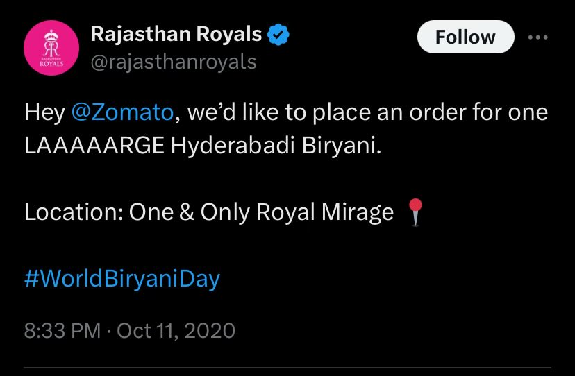 hari_kante's tweet photo. @rajasthanroyals 

Large biryani is delivered 

Wanna order one more large biryani @rajasthanroyals 

#SRHvRR @SunRisers 
#RRvSRH https://t.co/CoX9TIsc4z