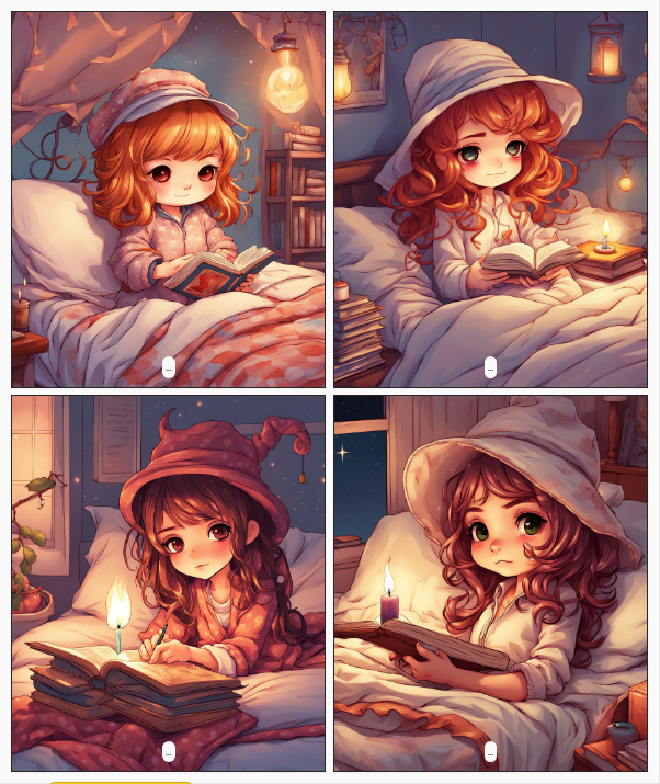 NftSanchez's tweet image. Hey, sleep crew! 🛏️ ArtStyleMimi #615 preps for bed like a pro—pajamas, hat, candle, book. Dreamy vibes ahead! How does she make bedtime so smooth? Let’s find out. 💤✨ #BedtimeBoss #ThreadStart  )😜