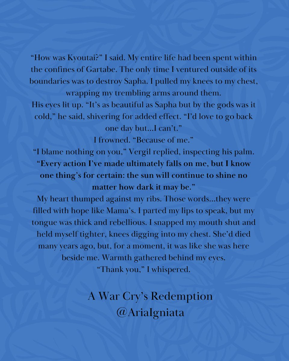 AriaIgniata's tweet image. Mind if I share a #sundaysnippet?