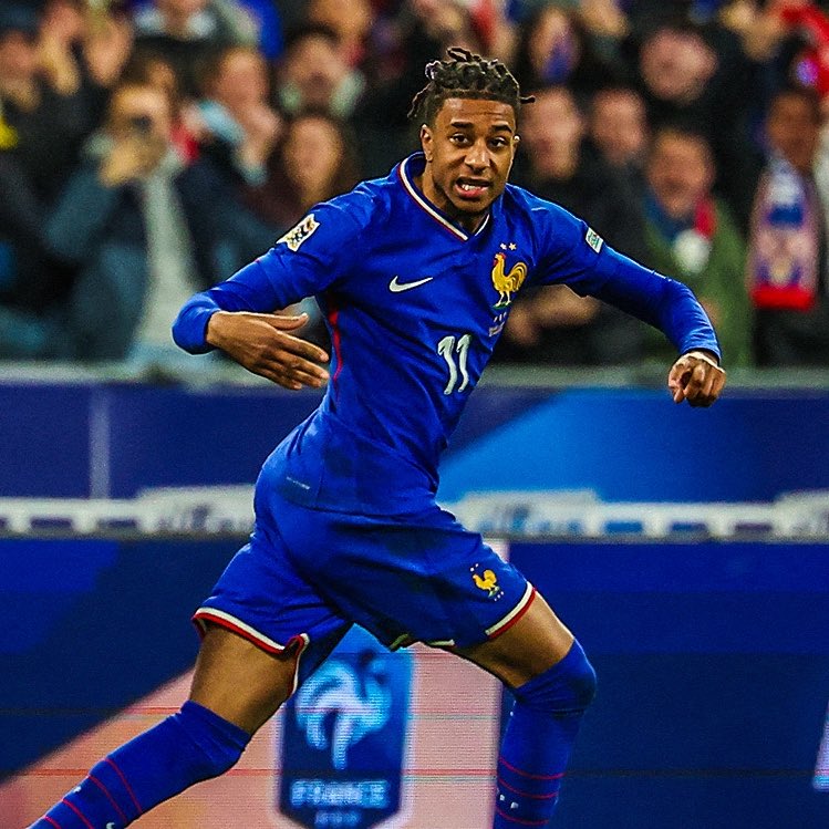 eurofootcom's tweet photo. Michael Olise is the first player to score a direct free-kick for France since Paul Pogba in March 2018. 🇫🇷🎯 https://t.co/VDKrTe6WLH