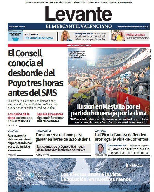 quatrecarreresR's tweet photo. El Consell coneixia el desborde del Barranc de Poio tres hores abans de l'enviament del Es Alert

L'esmorzar en el Ventorro de Mazón va costar 228 vides. 
Res ni ningú pot esborrar la seua responsabilitat
#MazonDimissió https://t.co/ZIlqkN1vhL