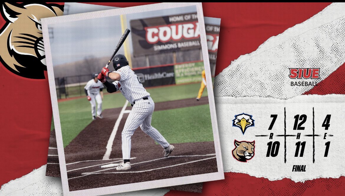 SIUEBaseball's tweet photo. Cougs complete the 3 game sweep of Morehead State to start off OVC play!! #TogetherWeWill #GoGetEm https://t.co/J6r29BQO6z