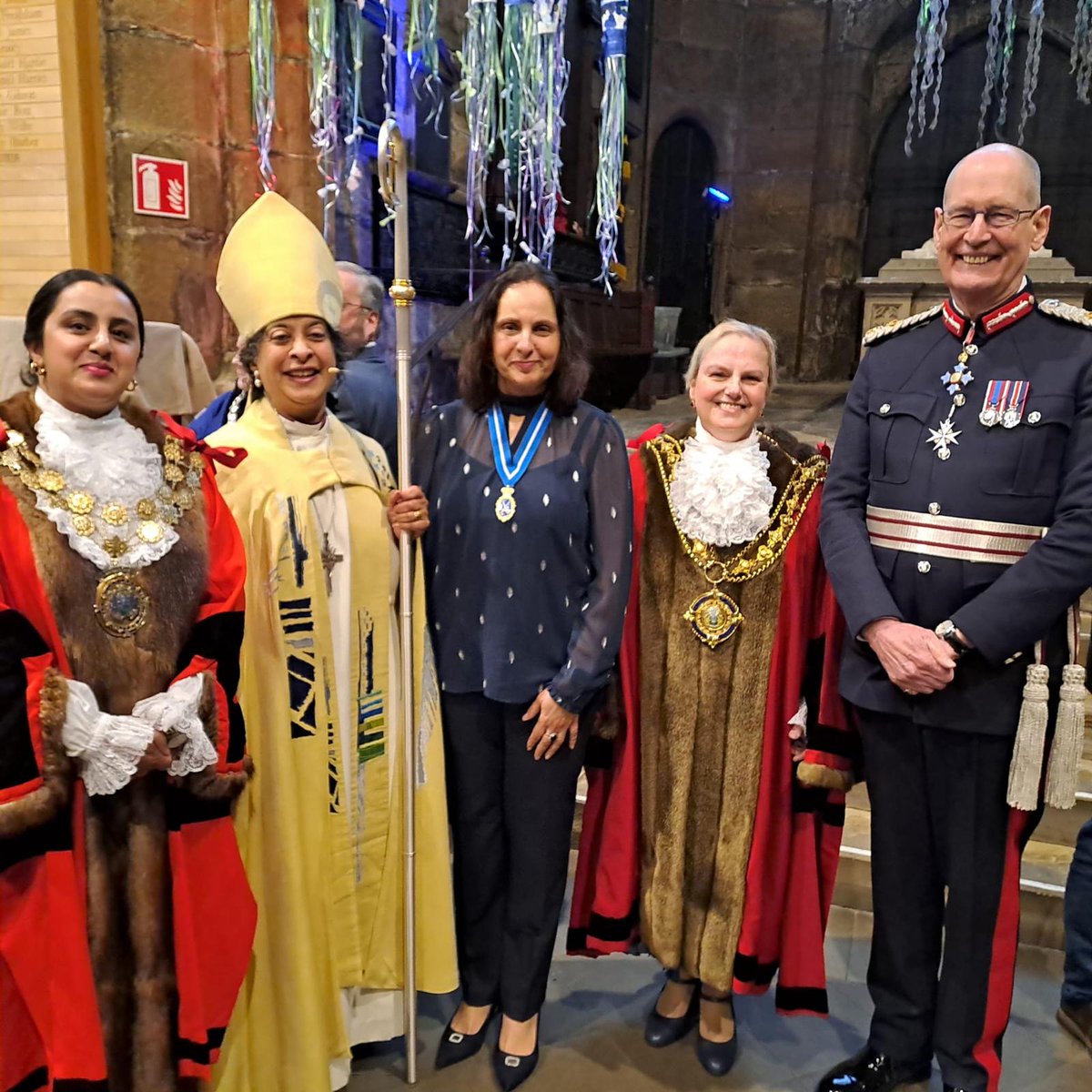 A lovely Choral Evensong and Mayor Civic Service at Halifax Minster in attendance with LL WY. Thank you Mayor of Calderdale for your service  and Bishop Smitha for your sermon.