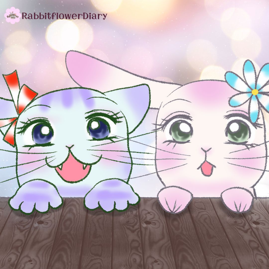 RabbitflowerD's tweet image. #うさぎ #イラスト #らびこ
皆様❣️おはようございます☀️

今日は、★ねこみ★さんと一緒に久しぶりに撮影しようと思ってこの机に寄りかかって撮ろうと思っていたの✨🐰
ネットで買ったこの机、届いたら思ったより高さがあって寄りかかるどころがふたりで覗き込むのがいっぱいいっぱいだったのよ😂…