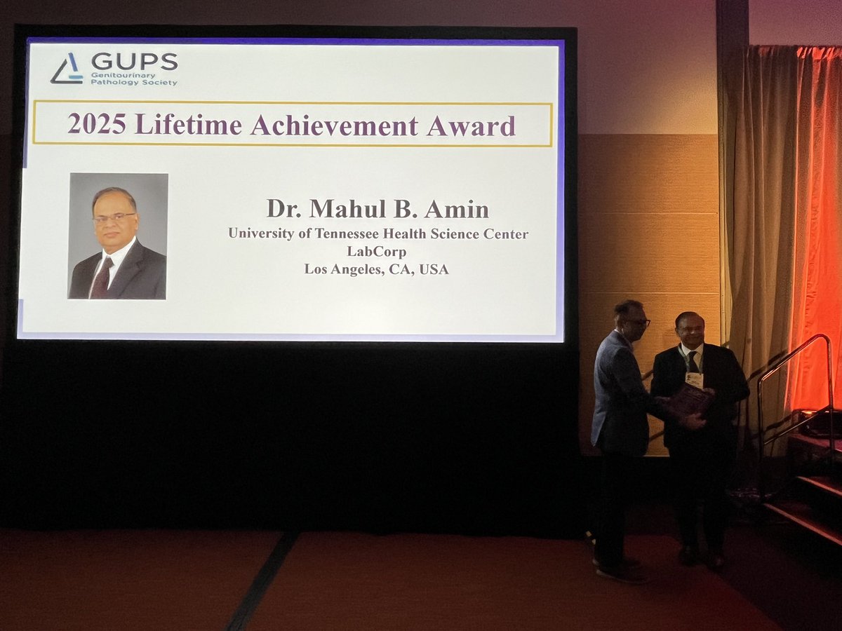2025 Lifetime Achievement Award 🥇 was awarded to 
Dr. Mahul Amin 👏🏼👏🏼
