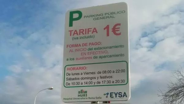 robercg2012's tweet photo. El precio abusivo del Parking del PTS de Granada, en comparación con el Parking del Hospital Reina Sofía de Córdoba - 1 € Todo el día 🧐 https://t.co/g6xG0QOpu0