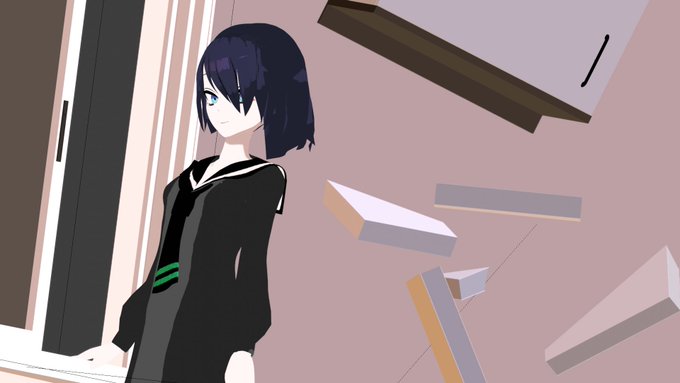 blenderで初めて気力が続いてモデリングからスクショまで動かすとこまで出来た…でも放置したズレと破綻が大量に…。
挫折ポイント→ビューの無限増殖、ぐちゃメッシュ、表情の上に別の表情作っちゃう、骨の管理、増える失敗リグ、低スペから繰り出すレンダリング。
良い勉強になりました。
#辻桐絵 