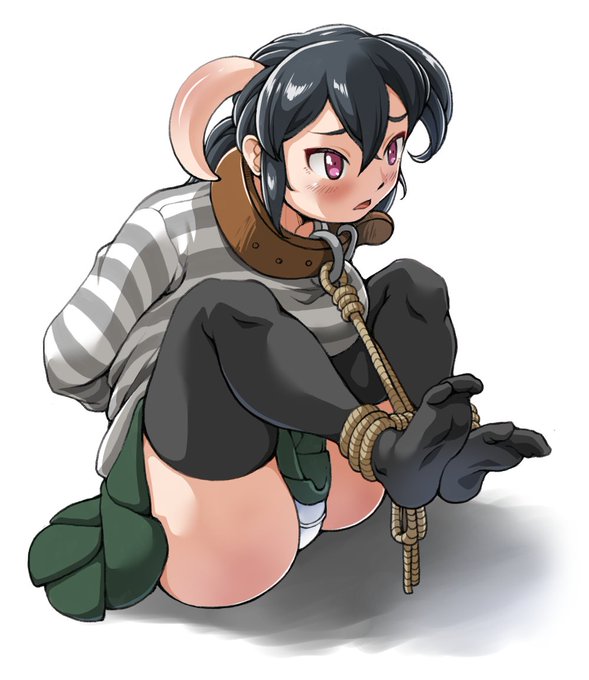 依頼品がなかなか上手くいかないので、気分転換に拘束鬼娘を描きました。 