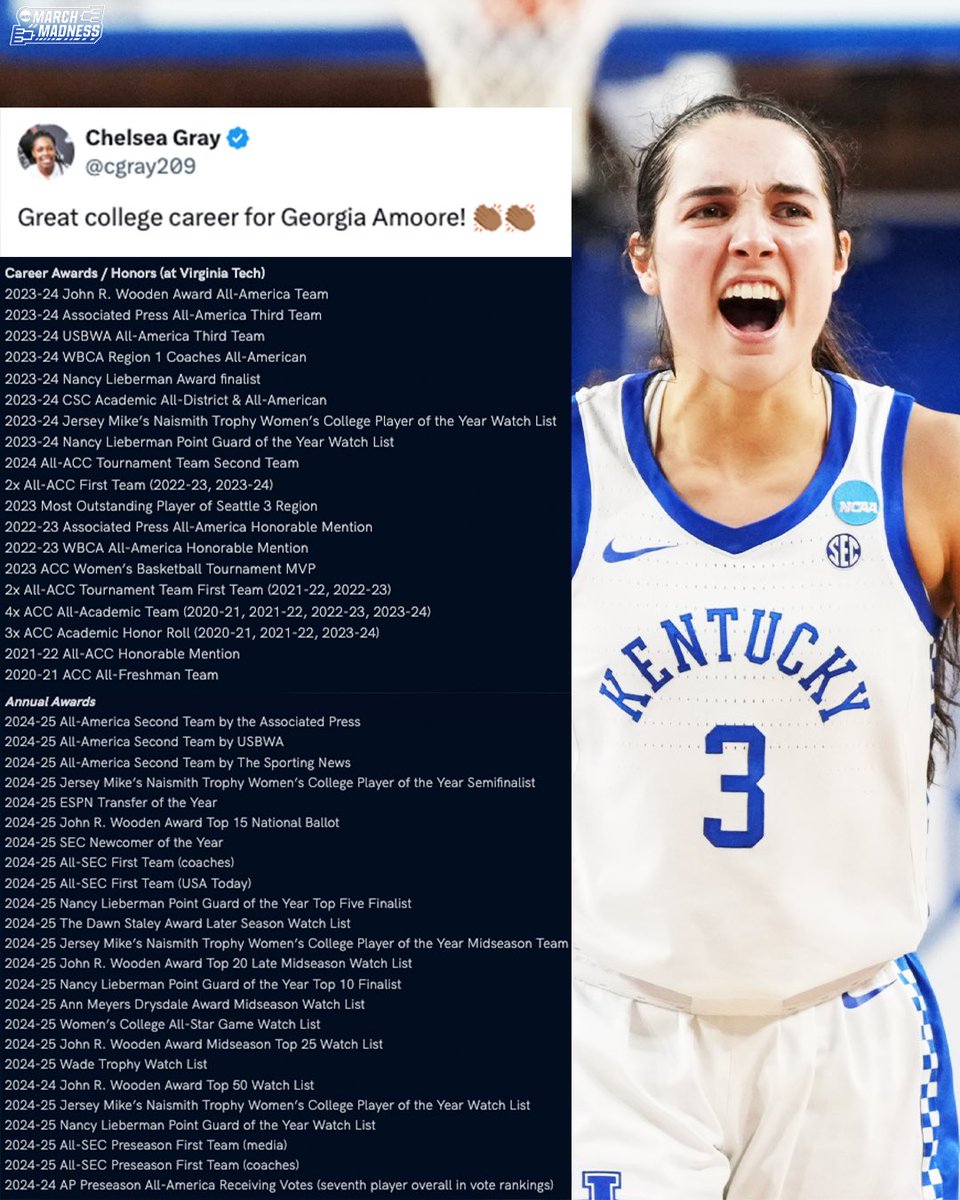 NCAA March Madness (@marchmadnesswbb) on Twitter photo What a career, #3. 
#MarchMadness X <a href="/KentuckyWBB/">Kentucky Women’s Basketball</a> What a career, #3. 
#MarchMadness X <a href="/KentuckyWBB/">Kentucky Women’s Basketball</a>