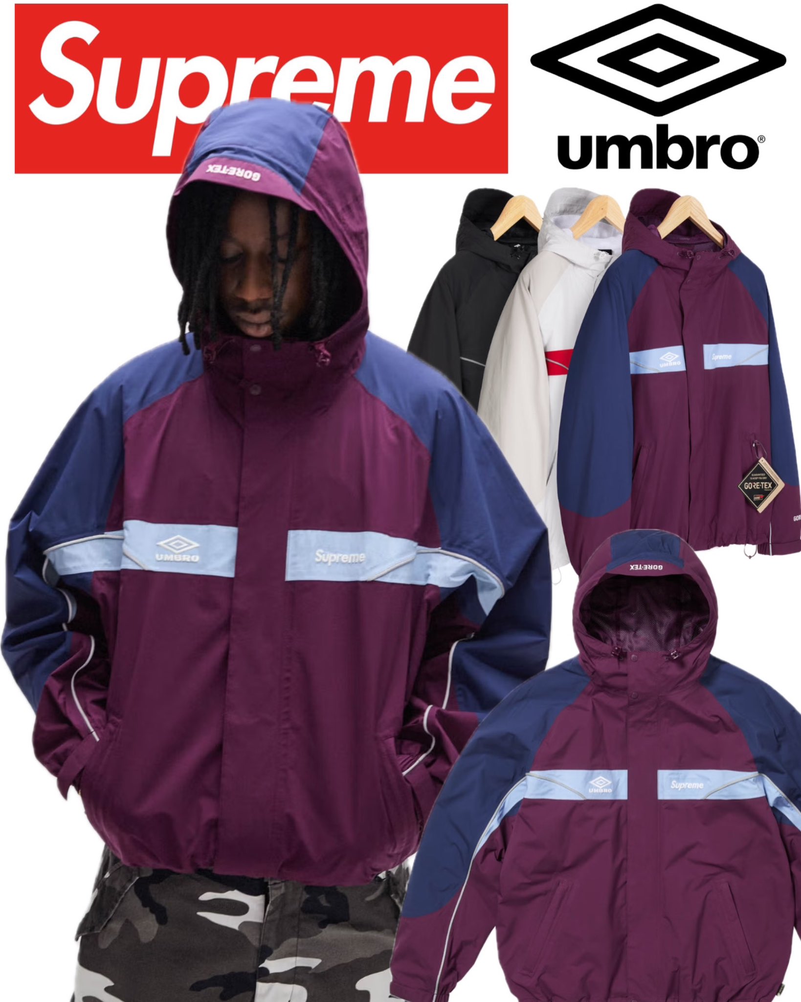ウェア Supreme / Umbro Stripe Soccer Jers Supreme Umbro Stripe Soccer Jersey Purple Men's - SS25 - US