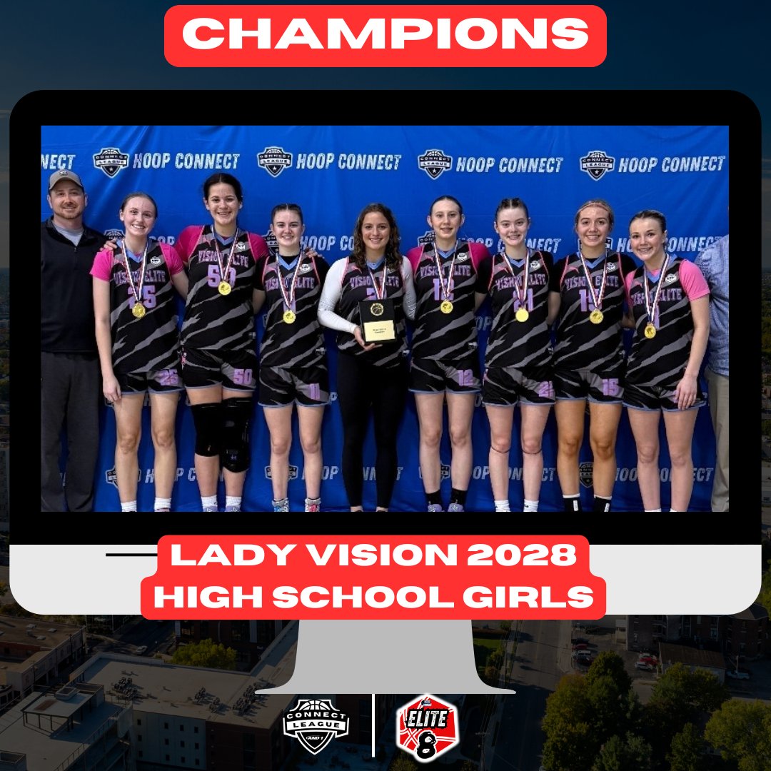 High School Girls Champions 
Lady Vision 2028

Runnersup Lexington Crossover 2027

#connectbleague | #Elite8 | Midsouthregional
