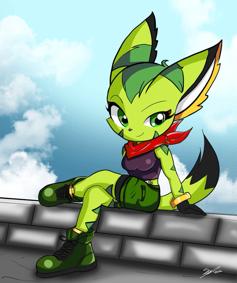 Okay, the last Carol on this style (for now 😉)

Sorry, I forgot the shades on her shorts

#FreedomPlanet #FreedomPlanet2 #GalaxyTrail #GalaxyTrailFanArt #furry