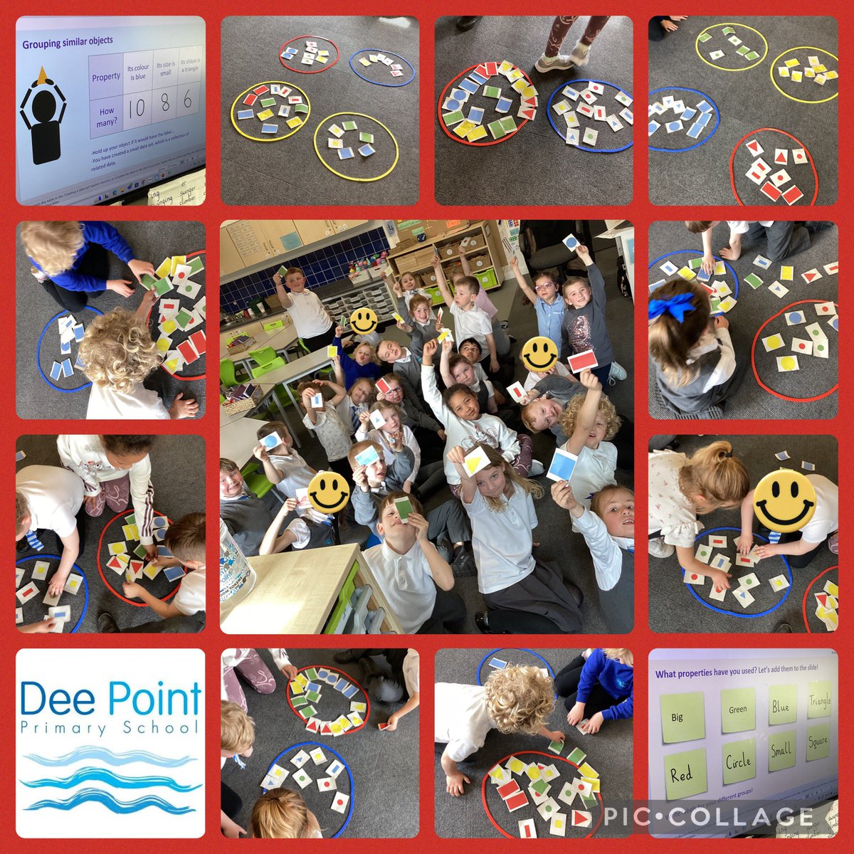 DeePointMoon's tweet photo. During our computing lesson this week, the children were given a shape. We decided what properties we could use, focusing on shape, size and colour. The children then sorted their shapes into groups, depending on the properties. Well done Moon class!👏🏻 @DeePointPrimary https://t.co/C4Vzi7Uhwk