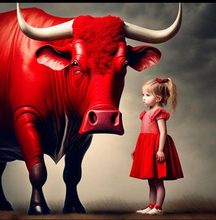 Art of the Day: "The Red Bull 1". Buy at: ArtPal.com/penjottery?i=2…