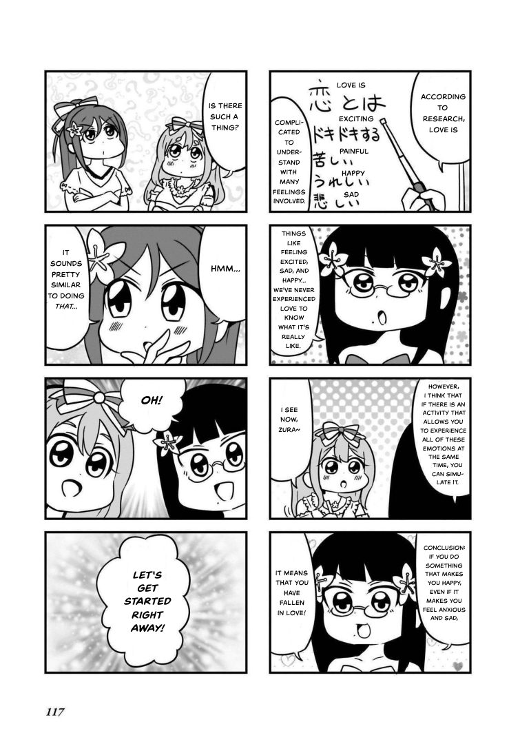 The Azalea unit comic is now finished! With this, all three of the Aqours subunit comics are now complete 🥰 It can be found on MangaDex here bit.ly/Azaleach9