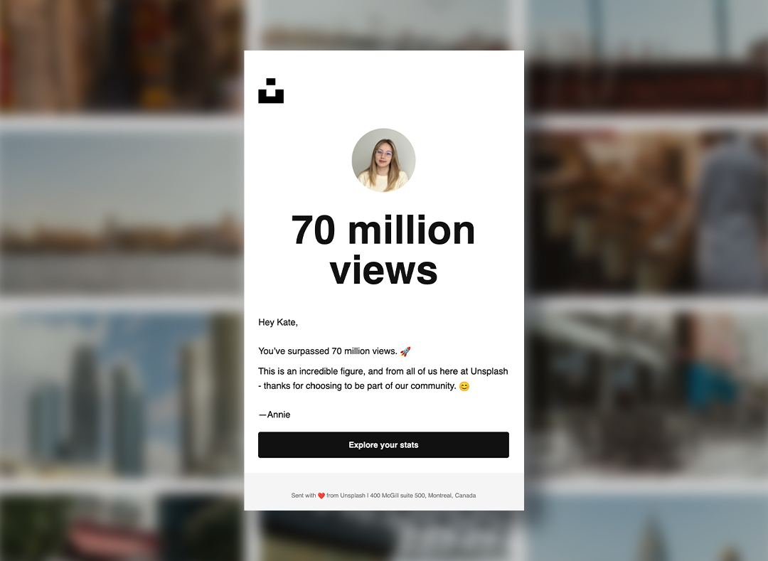 katetrysh's tweet photo. 🎉 70 million views on Unsplash — thank you for all the views, support, and shares! Excited for what’s next! 🔥 https://t.co/M7cCvRav7Y