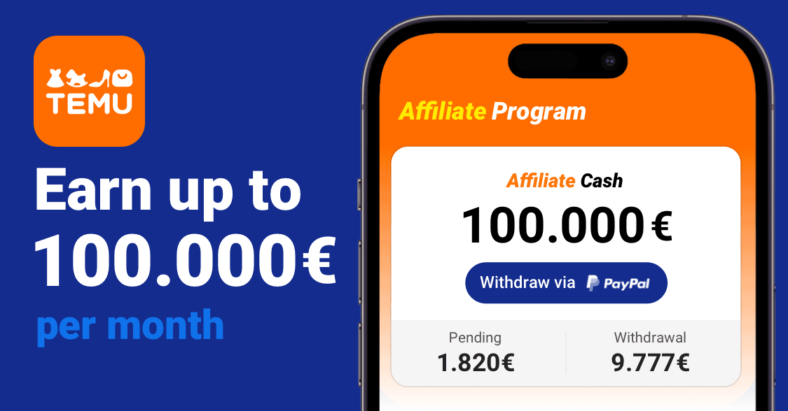 Click the link temu.to/k/er2k45koutk or search  ini54555  to join ⭐️Temu Affiliate Program⭐️! Up to 💰100.000€ per month is waiting for you~!