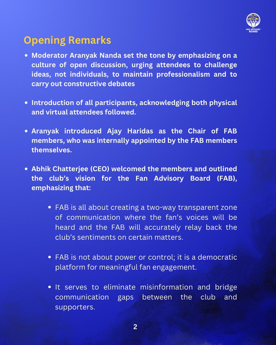 fab_kbfc's tweet image. Our introductory FAB meet with @KeralaBlasters on 22/03/25 – independent for YOU! No club resources, just passion. Packed maximum questions in limited time. Minutes here 💛
#WinBack #FansVoice #FABKBFC

Thread: (1/5)
