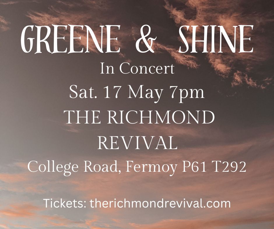Greenshine bsky.app/profile/greenshinemusic (@greenshinemusic) on Twitter photo We're really looking forward to playing this gorgeous venue, The Richmond Revival. We'll have songs new and old, including our upcoming single "I'M ONLY WRITING SAD SONGS NOW". Exciting times! TICKETS 16.50eu Including Booking Fee.
therichmondrevival.com/event/greene-s… <a href="/corkbeo/">Cork Beo</a> <a href="/CorkFolkFest/">Cork Folk Festival</a> We're really looking forward to playing this gorgeous venue, The Richmond Revival. We'll have songs new and old, including our upcoming single "I'M ONLY WRITING SAD SONGS NOW". Exciting times! TICKETS 16.50eu Including Booking Fee.
therichmondrevival.com/event/greene-s… <a href="/corkbeo/">Cork Beo</a> <a href="/CorkFolkFest/">Cork Folk Festival</a>
