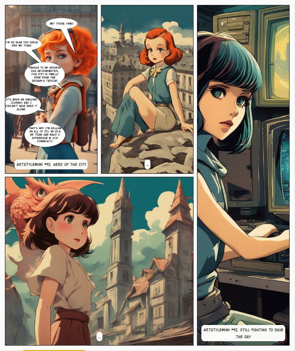 NftKenisha's tweet image. Howdy, brave souls! 🐉 ArtStyleMimi #92 killed a dragon terrorizing the city. The boldest gal around! Want fame through good deeds? Join her team. Let’s uncover this tale of courage. 🔥✨ #DragonSlayer #ThreadStart  )😍