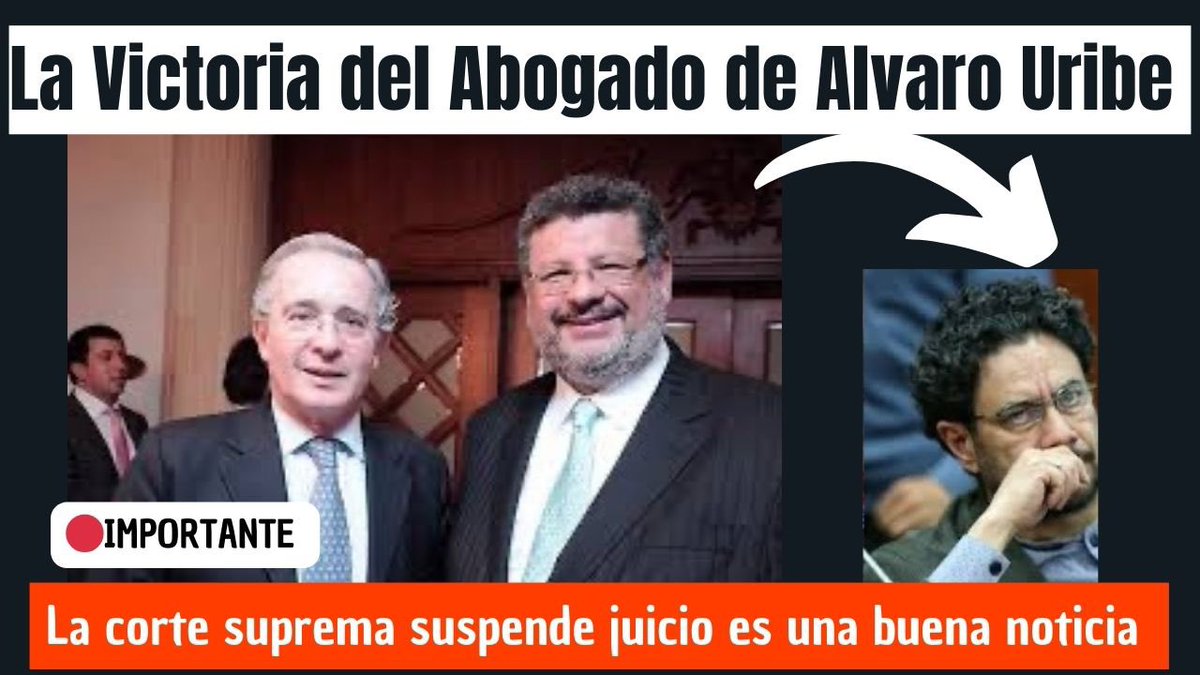 El testimonio del abogado de Alvaro Uribe Vélez quien celebró la decisión de la corte suprema de suspender juicio contra el expresidente. 
Si usted apoya a este gran abogado ❤️🔴👇RT 
youtu.be/79sNAMNViIk?si…