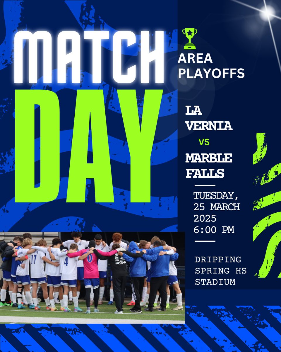 La Vernia Boys Soccer (@laverniasoccer) on Twitter photo Tuesday in Dripping Springs!
Bears take on Marble Falls @ 6pm.
Gonna be a great match.
<a href="/6a_28/">SA High School & Club Soccer</a> <a href="/SATXSoccer/">S.A. Soccer ⚽🎥🎙️</a> <a href="/Soy_SAF/">SOY SAN ANTONIO FÚTB⚽️L</a> <a href="/LaVerniafut/">La Vernia Soccer</a> <a href="/LethalSoccer/">Coach Duque</a> Tuesday in Dripping Springs!
Bears take on Marble Falls @ 6pm.
Gonna be a great match.
<a href="/6a_28/">SA High School & Club Soccer</a> <a href="/SATXSoccer/">S.A. Soccer ⚽🎥🎙️</a> <a href="/Soy_SAF/">SOY SAN ANTONIO FÚTB⚽️L</a> <a href="/LaVerniafut/">La Vernia Soccer</a> <a href="/LethalSoccer/">Coach Duque</a>