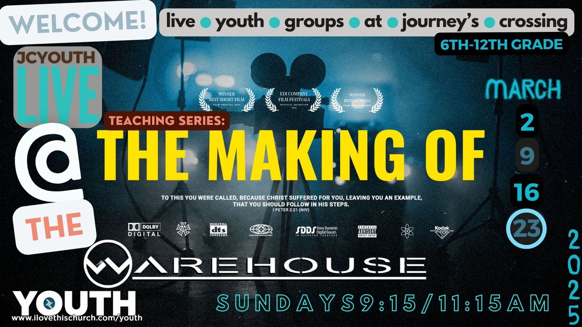 journeysym's tweet photo. JC for Teens! Week of 03.23-03.29 - Finishing up a series, w/ "Coffeeshop"! Gonna be fun! "The Making of..." ends @ JCYOUTH:LIVE, today! 🎥 #JCYOUTH With our youth band 'Coffeeshop' leading the singing! See you at JCYL today at 9:15 or 11:15!! - https://t.co/54EsOs6JPZ https://t.co/pUsgW3Hwdj