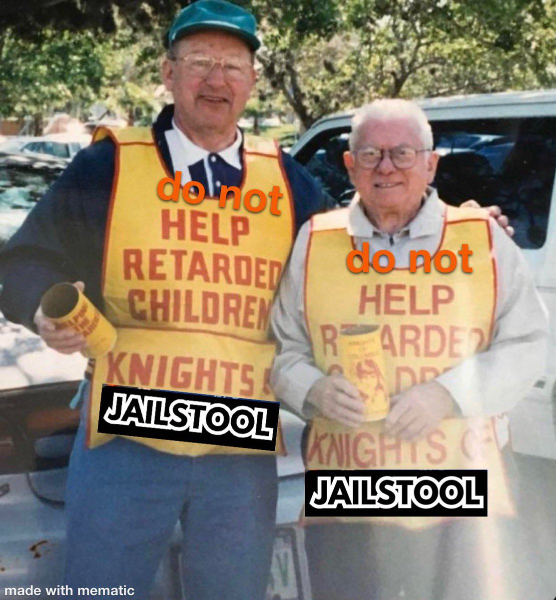 johnny5putt's tweet photo. #JailStoolArmy π¨ π¨π¨
do not feed the animals! we are #perfectlynormalpeople
just remember there are some people we do NOT want in OUR community
diamond hands welcome
everything tastes better when you #slowcook π ππ»
see ya on the yacht hodlers! https://t.co/s5YZ9wGjAm