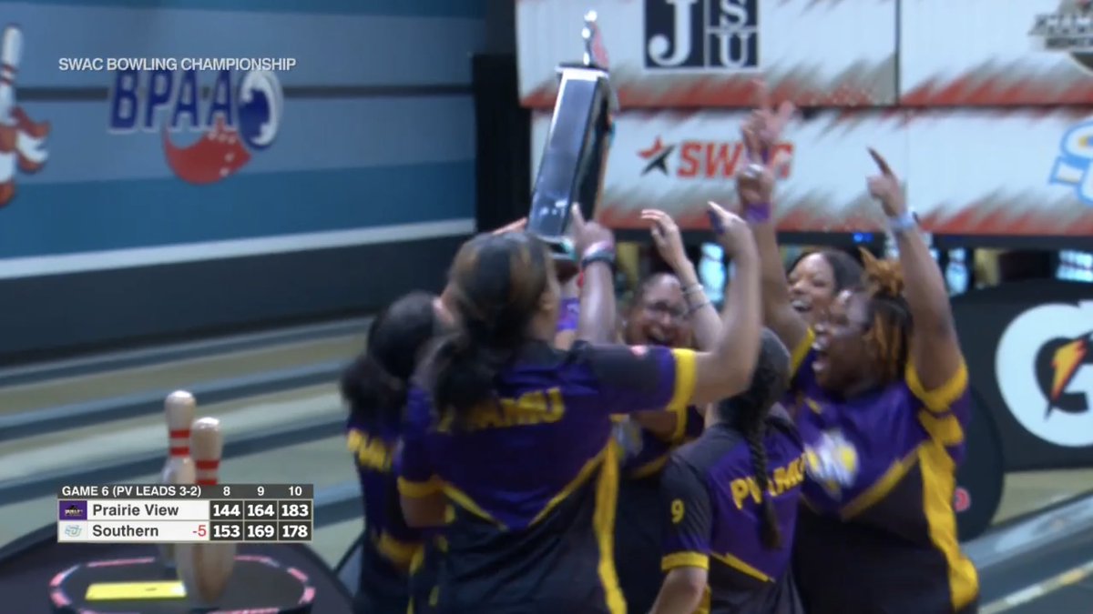 PVAMU Panthers Baseball (@pvamubsb) on Twitter photo Congrats to our Panthers bowling team 🎳 winning <a href="/theswac/">Southwestern Athletic Conference</a> championship. A special shot out to first year head coach Tiffany Clark getting it done. 🙌🏾💜💛 Go over to their IG page @pvamubowling and support #WhereChampionsAreBuilt #PVAMU Congrats to our Panthers bowling team 🎳 winning <a href="/theswac/">Southwestern Athletic Conference</a> championship. A special shot out to first year head coach Tiffany Clark getting it done. 🙌🏾💜💛 Go over to their IG page @pvamubowling and support #WhereChampionsAreBuilt #PVAMU