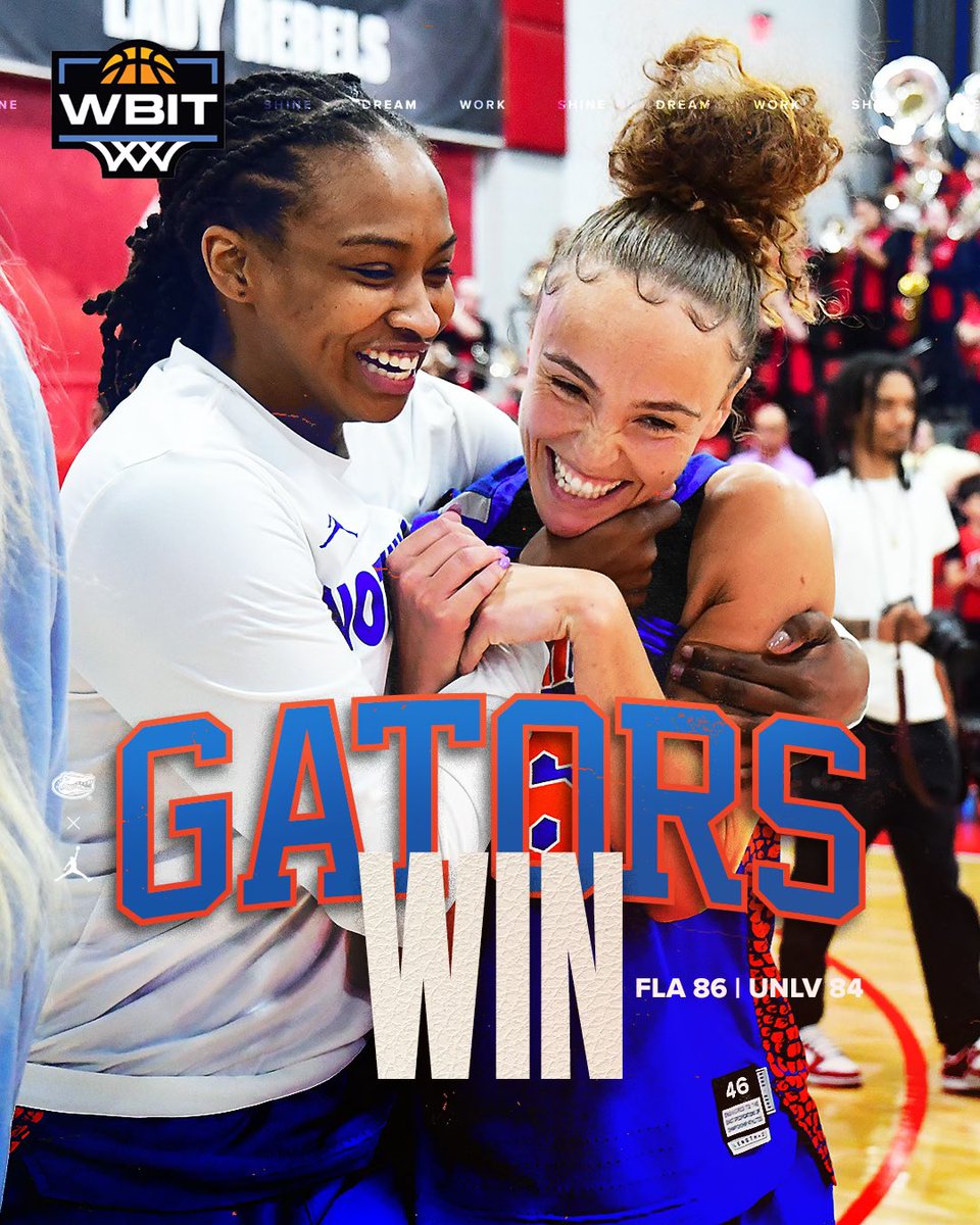 BUZZER BEATER DUB 💥

#GoGators | <a href="/wbitwbb/">Women’s Basketball Invitation Tournament</a>