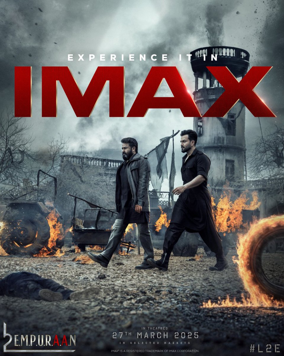 IMAX Melbourne tickets are now on sale for L2: EMPURAAN (Malayalam) 🔥Limited sessions only! #L2EMPURAANIMAX

🎟️👉 brnw.ch/21wRwwy