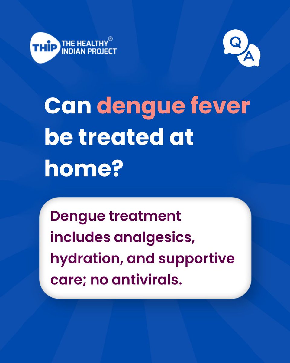 ThipMedia's tweet image. Dengue fever has no specific cure, but mild cases can be managed at home with proper care.

Read more here- ow.ly/rAsU50Vn7BN

#DengueCare #StayHydrated #FeverManagement