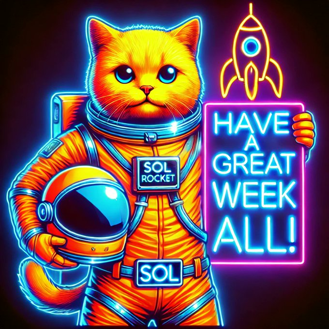 SOLRocketCats's tweet photo. New week, new energy. Keep your vibes high, your grind steady, and your goals locked in. Let’s make moves. 

🚀🐱 #MondayMotivation #SolRocketCats https://t.co/7Z3HnnZajP