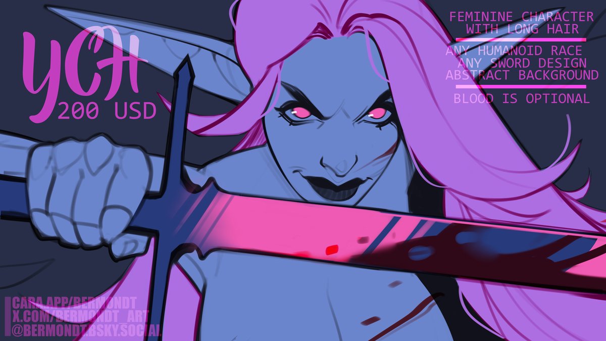 💜 [ #YCH #art #illustration ] 💜 
YCH | SET PRICE [200 U/S/D] (2 slots ~) 
full prepayment via Pat/re/on :3 
will be full colored/rendered in my style  
✨ DM me to grab this one ✨ 
Share this post for visibility! Thank you ❤