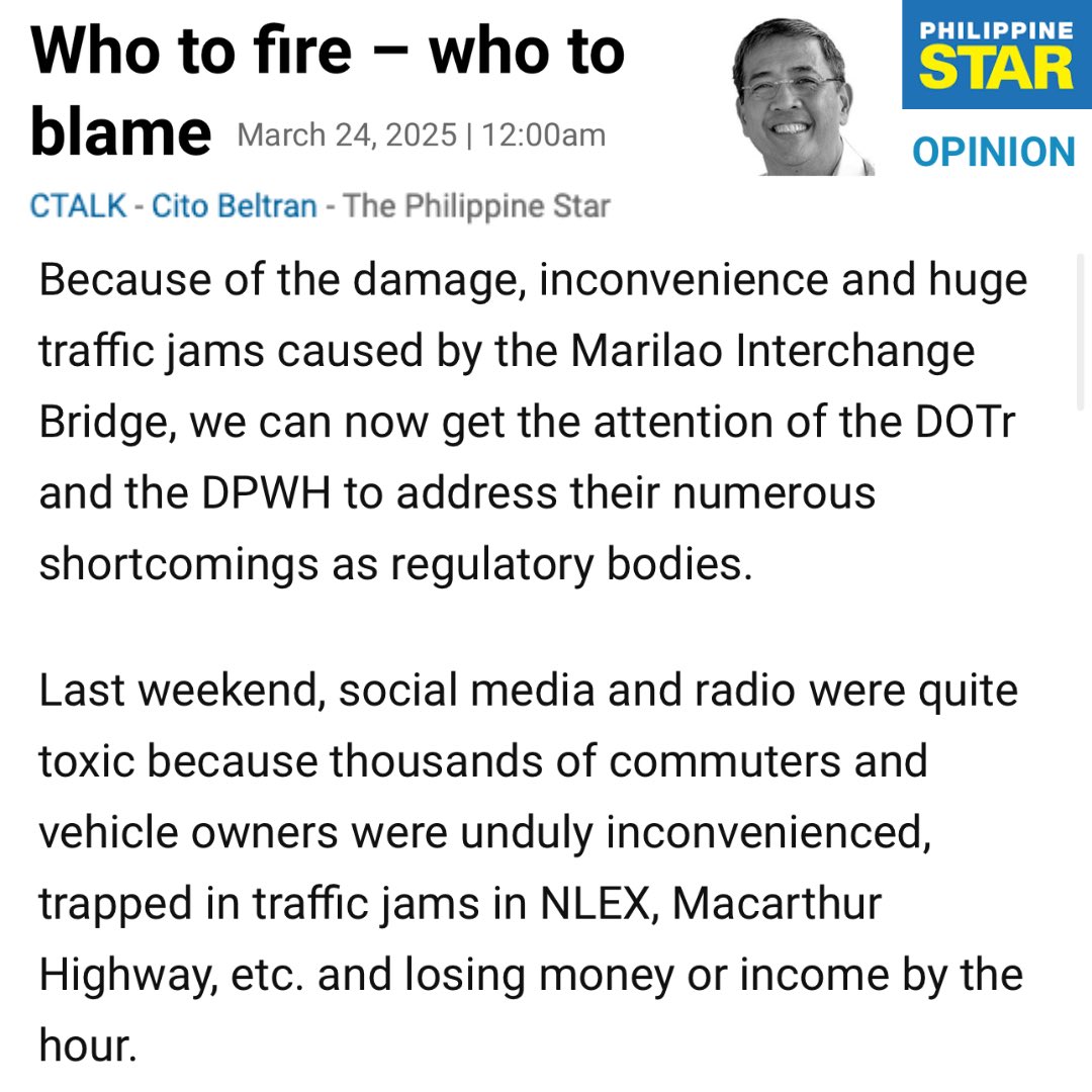 Please read my full column on the website of the Philippine Star by clicking this link:

philstar.com/opinion/2025/0…
#philstar #philippinestar #ctalk #citobeltran