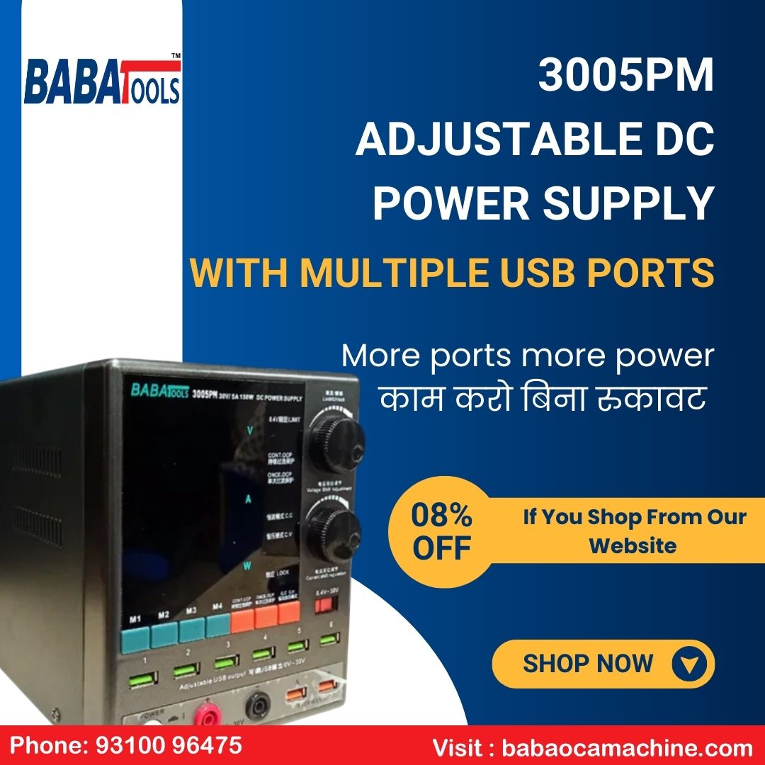 BabaCable's tweet image. 300PM Adjustable DC Power Supply | Baba Tools

Shop: babaocamachine.com/product/babato…

#3005PMPowerSupply #BabaTools #AdjustablePowerSupply #10APowerSupply #PowerSupplyPrice #BabaToolsPowerSupply
