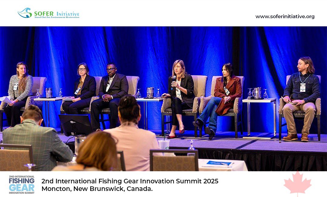 SOFERInit's tweet image. It was an honour to speak &amp;amp; exhibit in Moncton, Canada!  at the Int’l Fishing Gear Innovation Summit on Transforming discarded fishing nets into sustainable products for cleaner oceans &amp;amp; stronger coastal communities.

Huge thanks to our partners! 

#FishingNetGains #CleanOcean