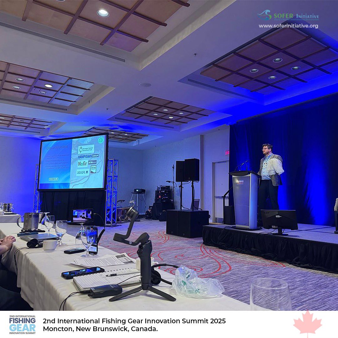 SOFERInit's tweet image. It was an honour to speak &amp;amp; exhibit in Moncton, Canada!  at the Int’l Fishing Gear Innovation Summit on Transforming discarded fishing nets into sustainable products for cleaner oceans &amp;amp; stronger coastal communities.

Huge thanks to our partners! 

#FishingNetGains #CleanOcean